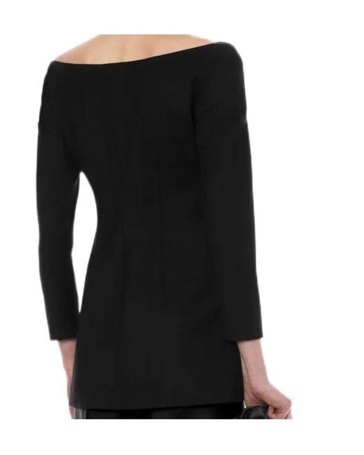Alberta Ferretti Black Lightweight Stretch Wool Jacket