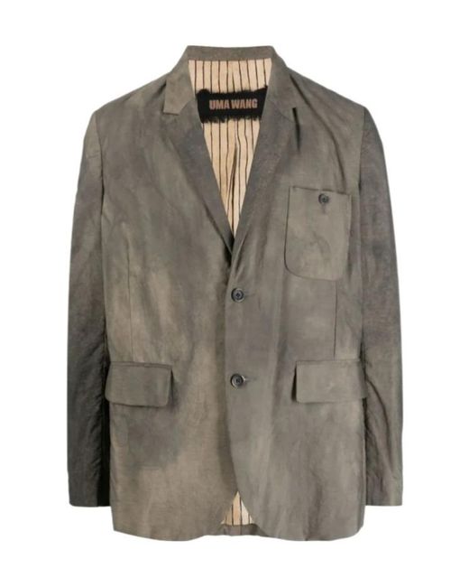 Uma Wang Brown Faded Effect Blazer for men