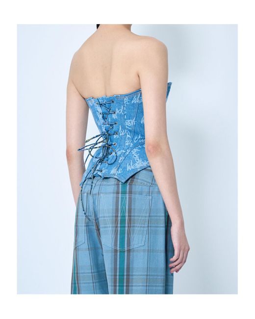 Vivienne Westwood Blue Denim Cobrax Corset Top