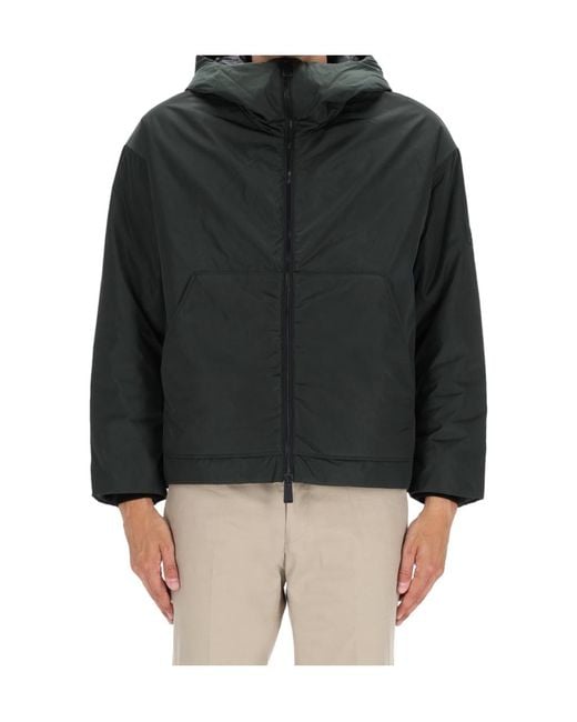Premiata Black Hooded Zip-Up Jacket for men