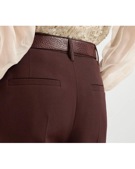 Brunello Cucinelli Multicolor Monili Detailed Tailored Trousers