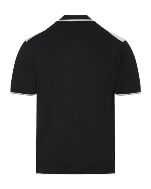 Amiri Black Polo With Lurex Thread for men