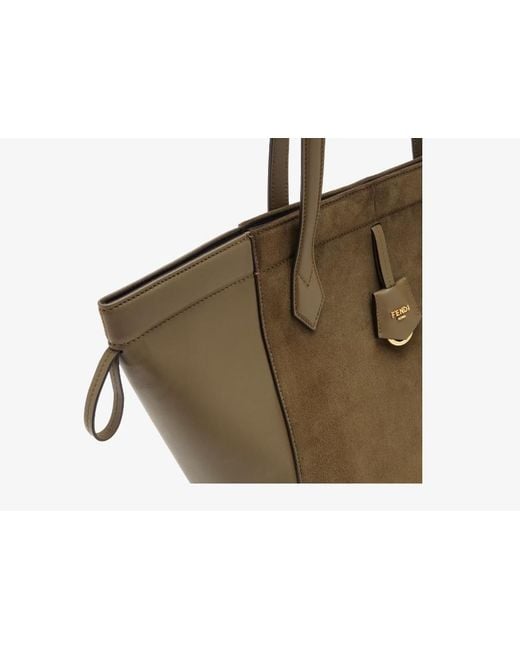 Fendi Brown Origami Medium Tote Bag