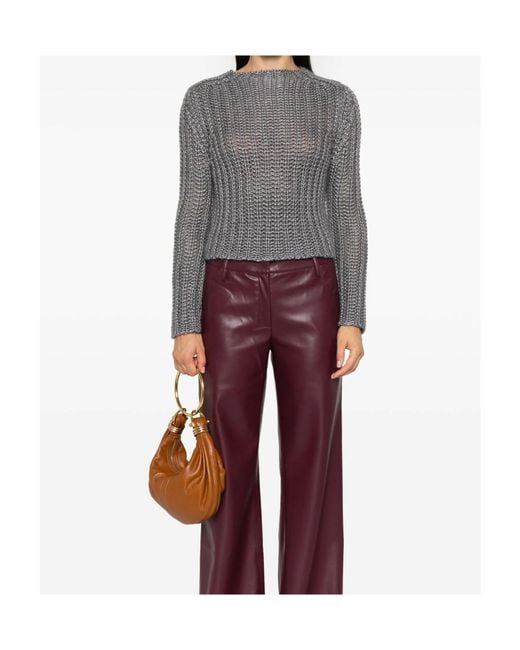 Forte_forte Gray Silk Cashmere Mohair Sweater