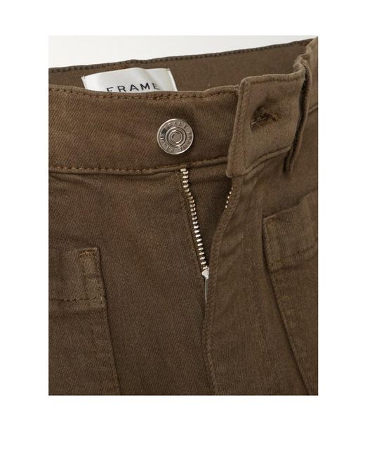 FRAME Brown Casual Pants With Belt Loops