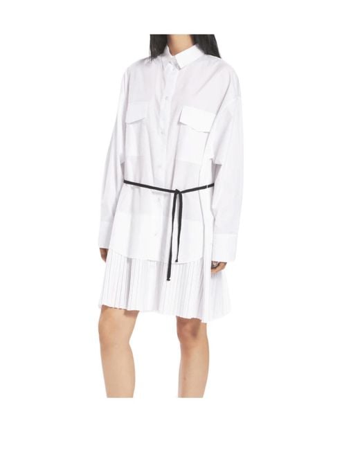 Barena White Long-Sleeved Dress