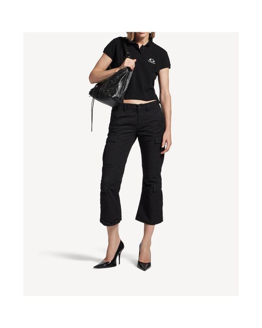 Balenciaga Black Cargo Capri Pants