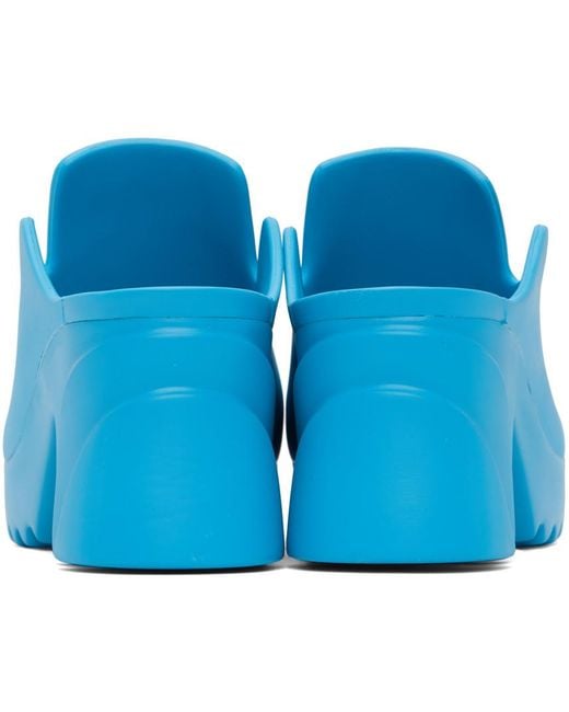 Bottega Veneta Blue High-Heeled Muller Shoes