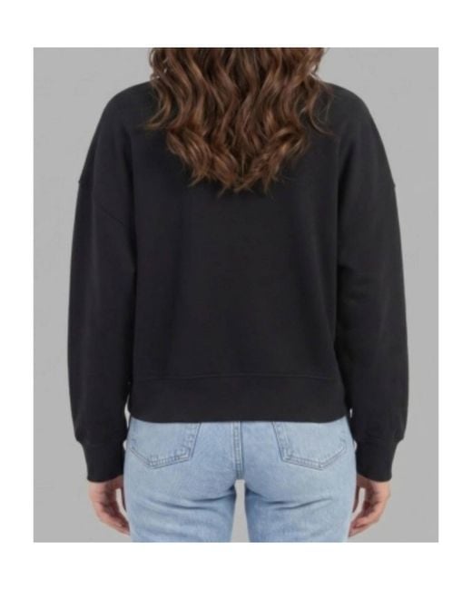 Calvin Klein Black Half-Zip Logo-Embroidered Sweater