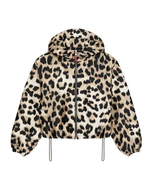 Givenchy Black Leopard Print Jacquard Windbreaker