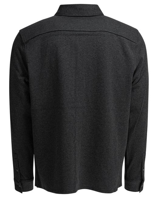 Vince Black Textured Button-Up Shirt for men