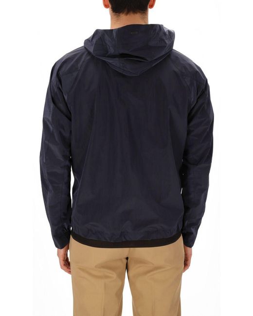 Herno Blue Long-Sleeved Casual Jacket for men