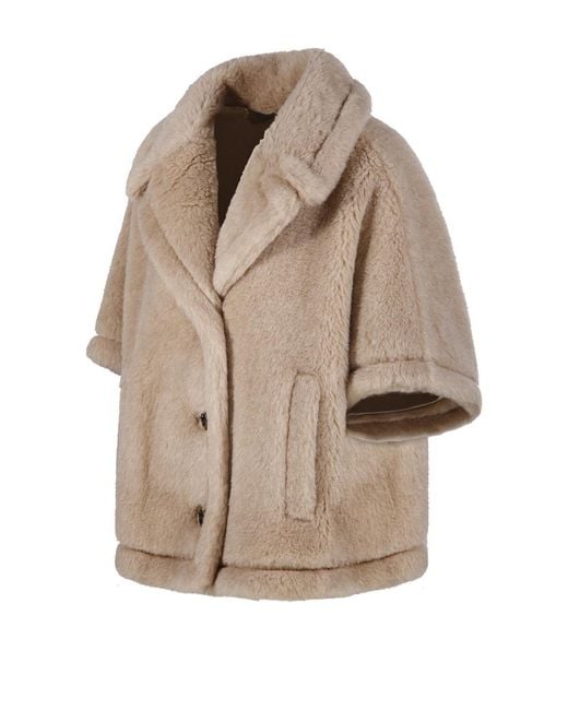 Max Mara Natural Corvino1 Button-Up Cape