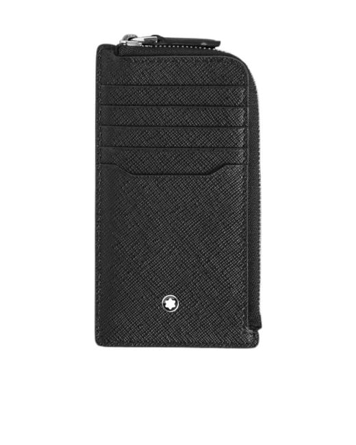 Montblanc Black Card Holder 7Cc With Zip for men