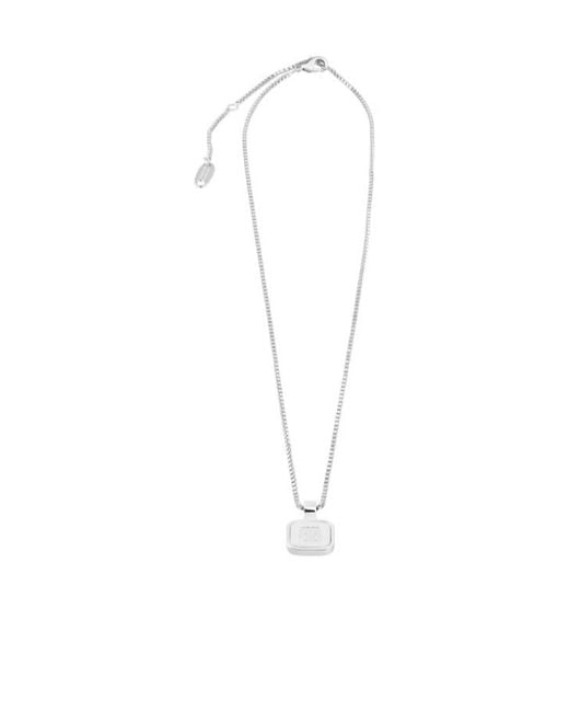 Balenciaga White Nano Square Long Necklace for men