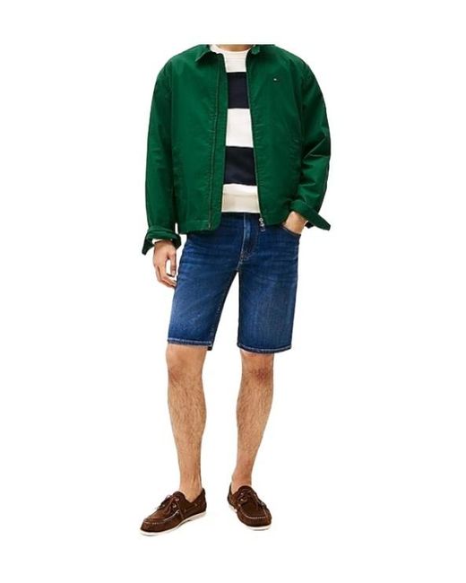 Tommy Hilfiger Blue Denim Shorts With Belt Loops for men