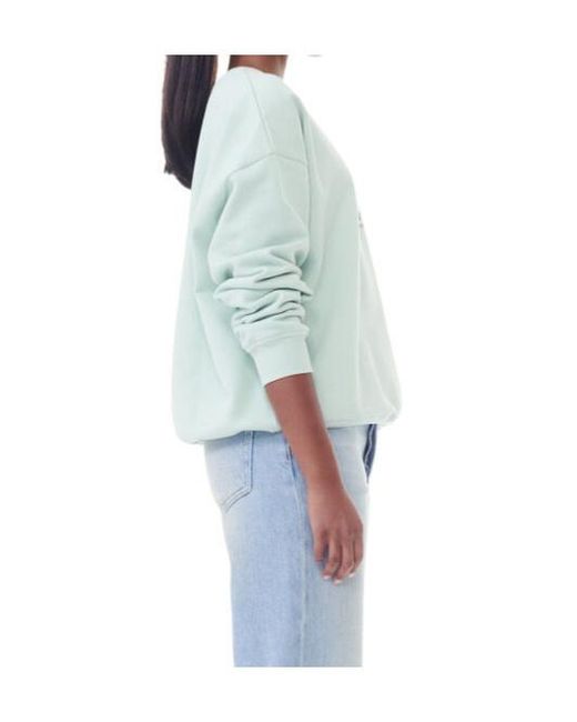 Ganni Green Logo Printed Crewneck Sweatshirt