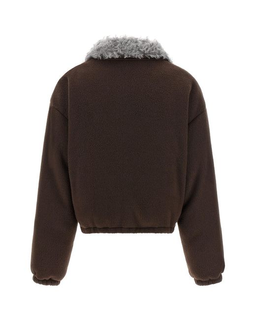 Miu Miu Brown Fleece Down Jacket