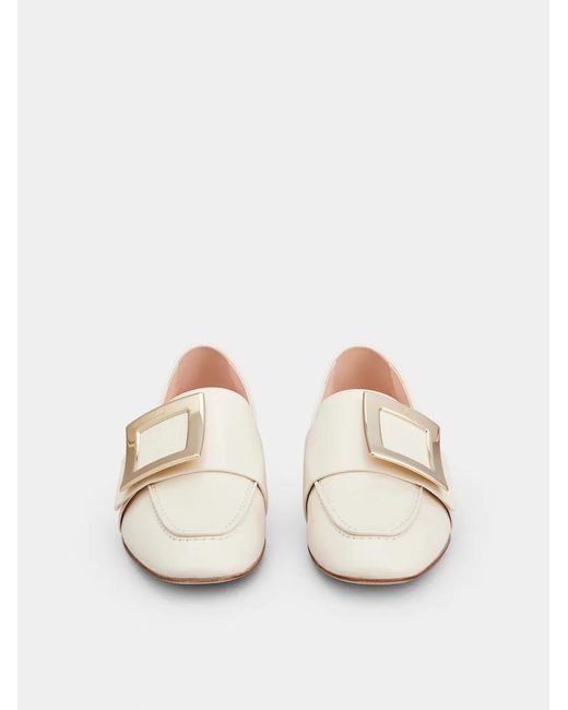 Roger Vivier White Logo Flat Shoes
