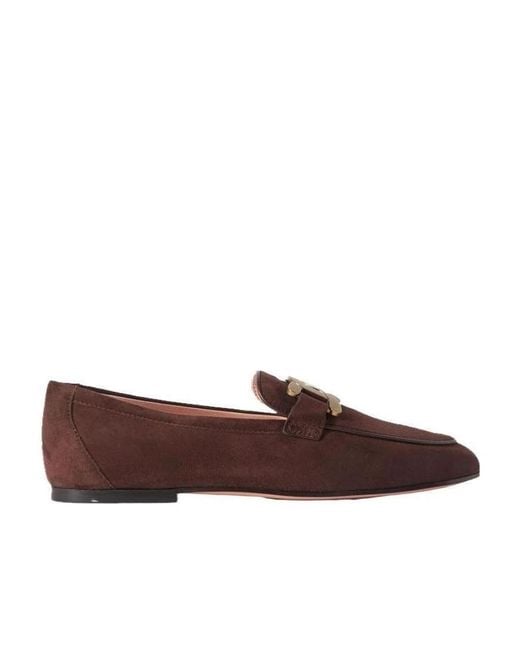 Tod's Pink Kate Buckle Detail Loafers
