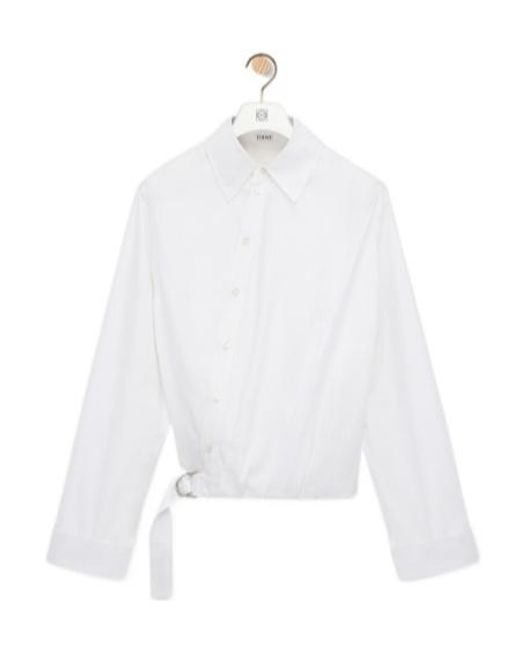 Loewe White Draped Shirt