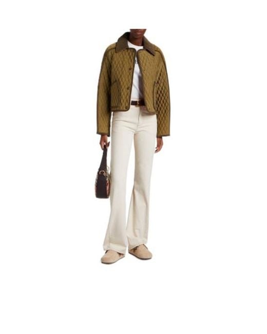 Burberry Natural Shearling-Lined Suede Clogs