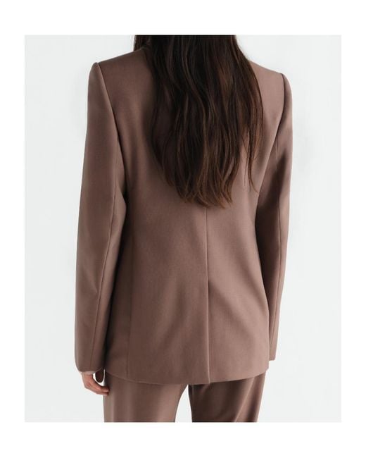 Lemaire Brown Double-Breasted Tailored Jacket