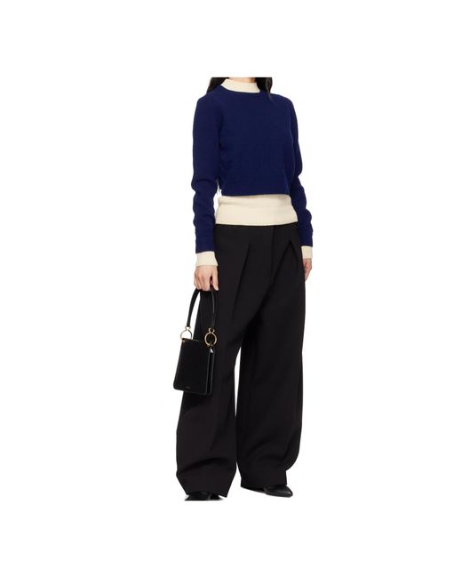 Jil Sander Blue Otto Small Shoulder Bag