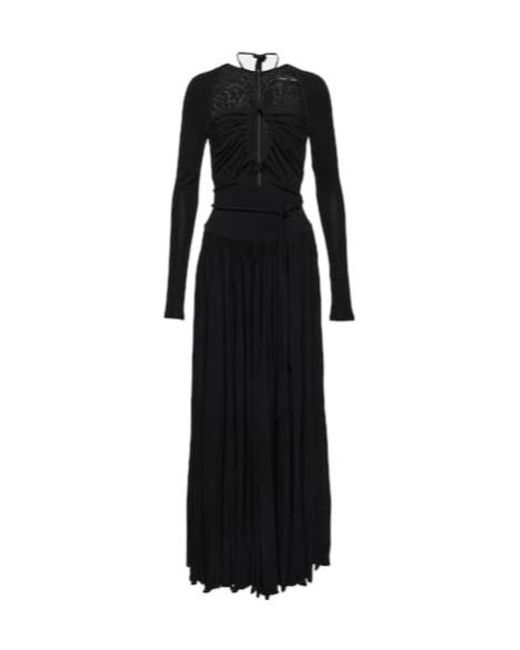 Proenza Schouler Black Cutout Jersey Maxi Dress