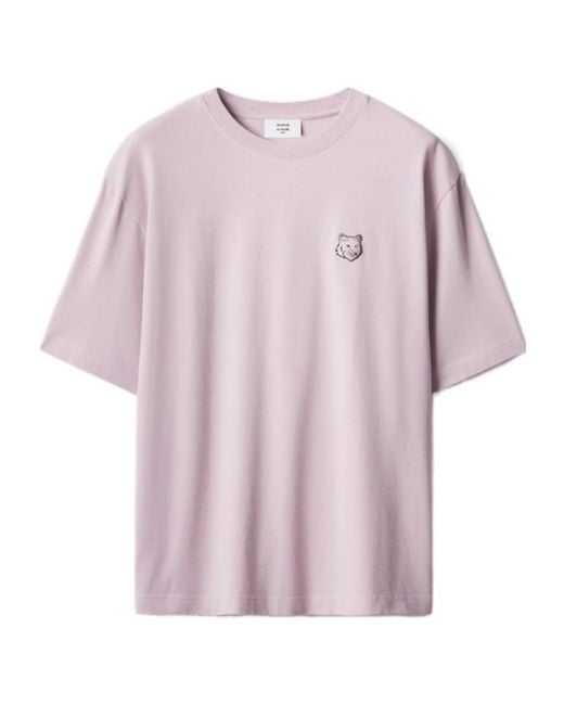 Maison Kitsuné Pink Fox Head Patch T-Shirt for men