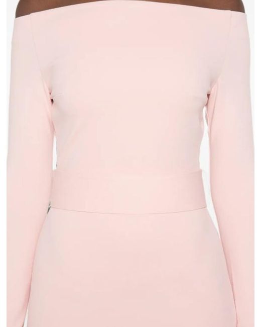 Solace London Pink Off-Shoulder Dress