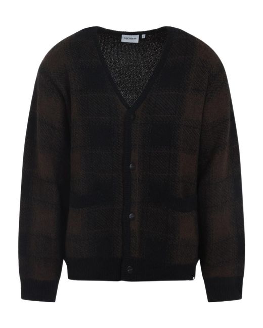 Carhartt Black Long-Sleeved Knitted Cardigan for men
