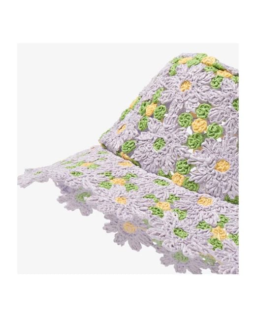 Fendi Multicolor Embroidered Crochet Bucket Hat