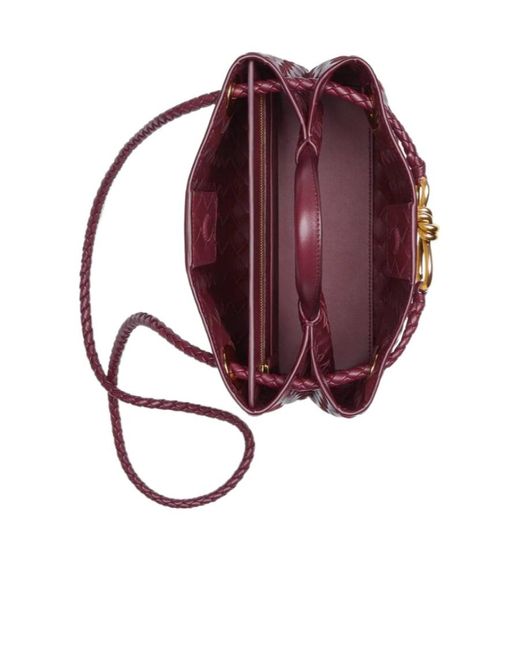 Bottega Veneta Purple Andiamo Small Tote Bag
