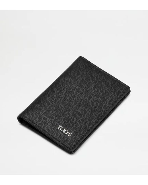 Tod's Black Leather Card Holder for men