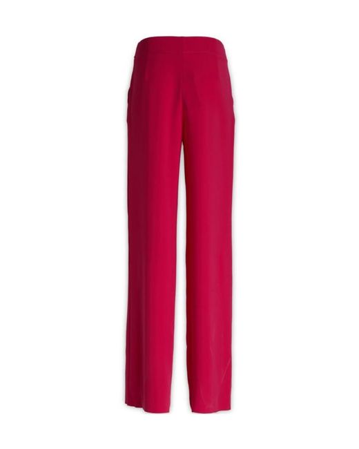 Giorgio Armani Red Wide-Leg Trousers
