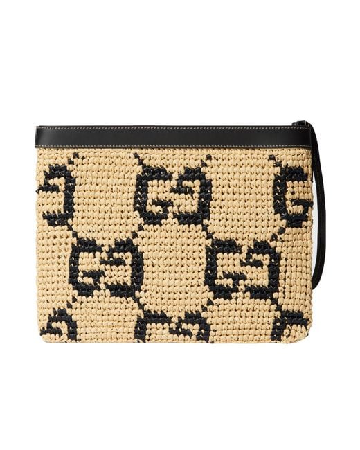Gucci Metallic Gg Clutch Bag