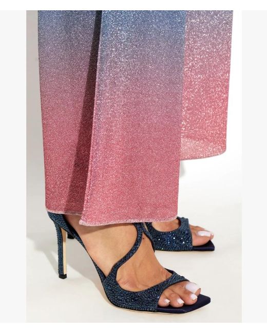 Jimmy Choo Blue Azia 95 Embellished Heeled Sandals