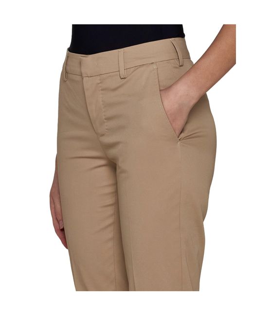 Pt Pantaloni Natural Straight-Leg Stretch-Cotton Trousers