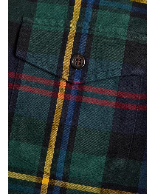Polo Ralph Lauren Blue Plaid Flannel Shirt for men