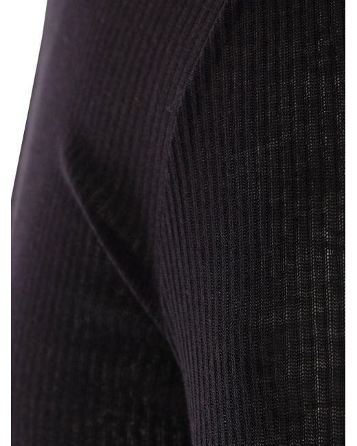 Rick Owens Black Semi Sheer Knitted Top