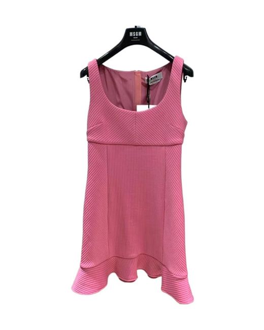 MSGM Pink Sleeveless Dress
