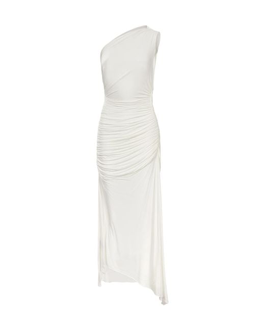Alex Perry White One-Shoulder Asymmetric Dress