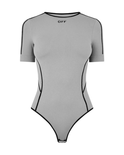 Off-White c/o Virgil Abloh Gray Seamless Bodysuit