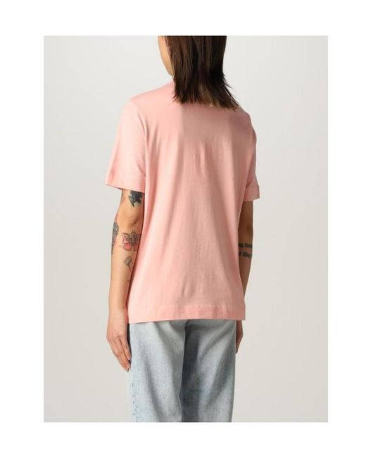 Moschino Pink Logo-Patch Cotton T-Shirt