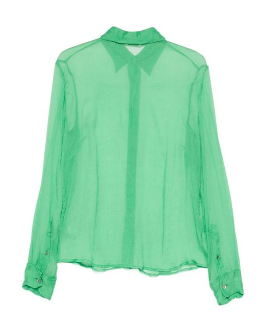 Dries Van Noten Green Long Sleeve Shirt