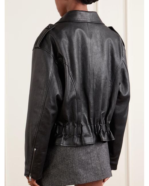 Blazé Milano Black Double-Breasted Leather Jacket
