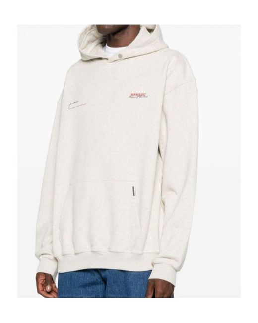 Represent White Hoodie for men