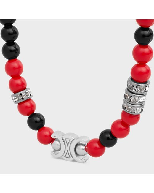 Céline Red San Onofre Triomphe Bracelet for men