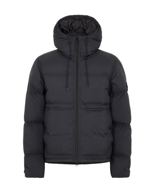 Stone Island Blue Quilted Medium Puffer Jacket for men